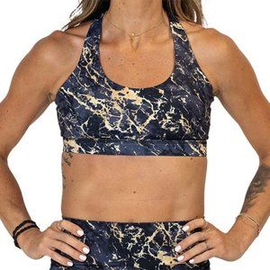 Gold Marble workout bra by CVG